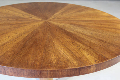 Retro Teak Round Coffee Table - Kernow Furniture