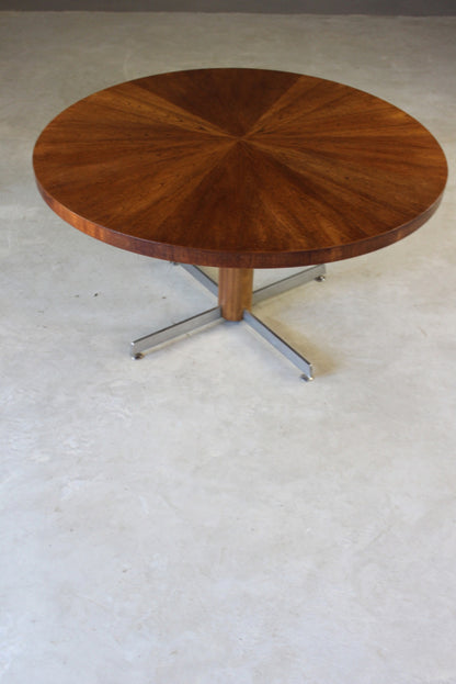 Retro Teak Round Coffee Table - Kernow Furniture