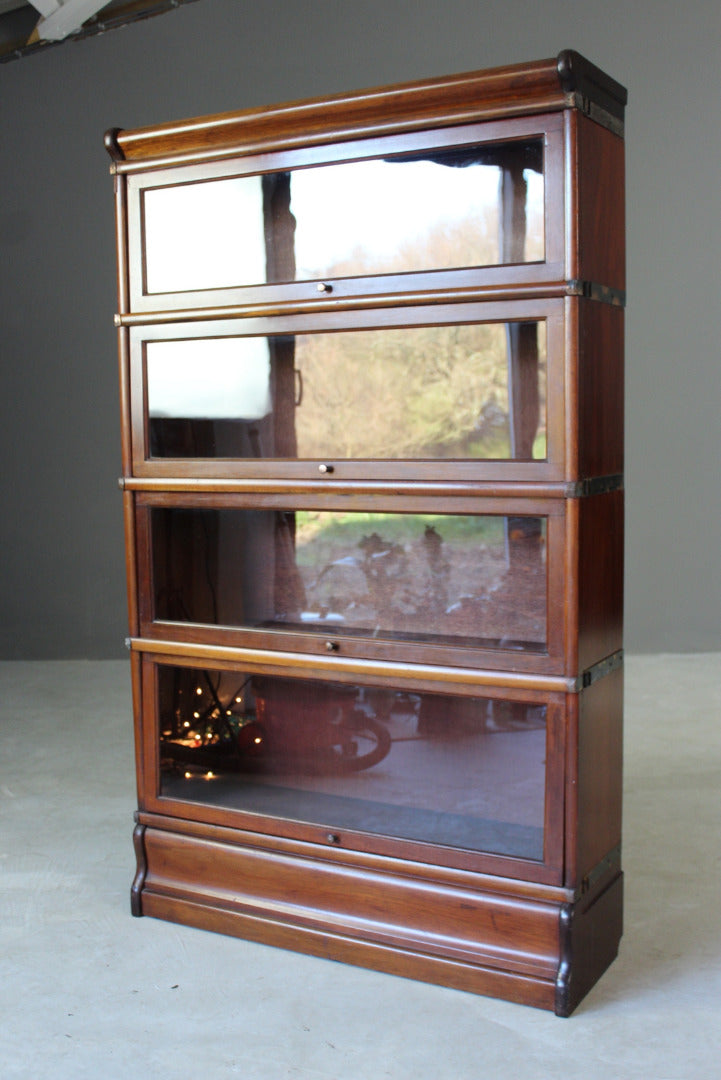 Mahogany Globe Wernicke Bookcase - Kernow Furniture