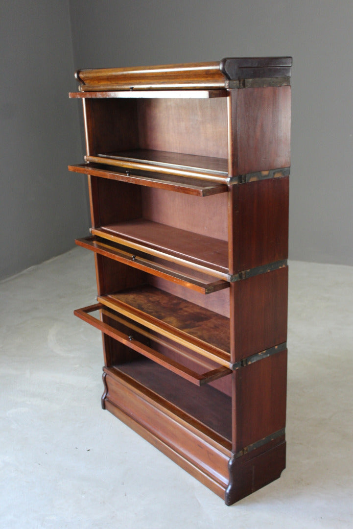 Mahogany Globe Wernicke Bookcase - Kernow Furniture