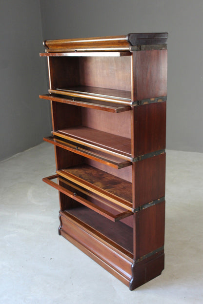 Mahogany Globe Wernicke Bookcase - Kernow Furniture