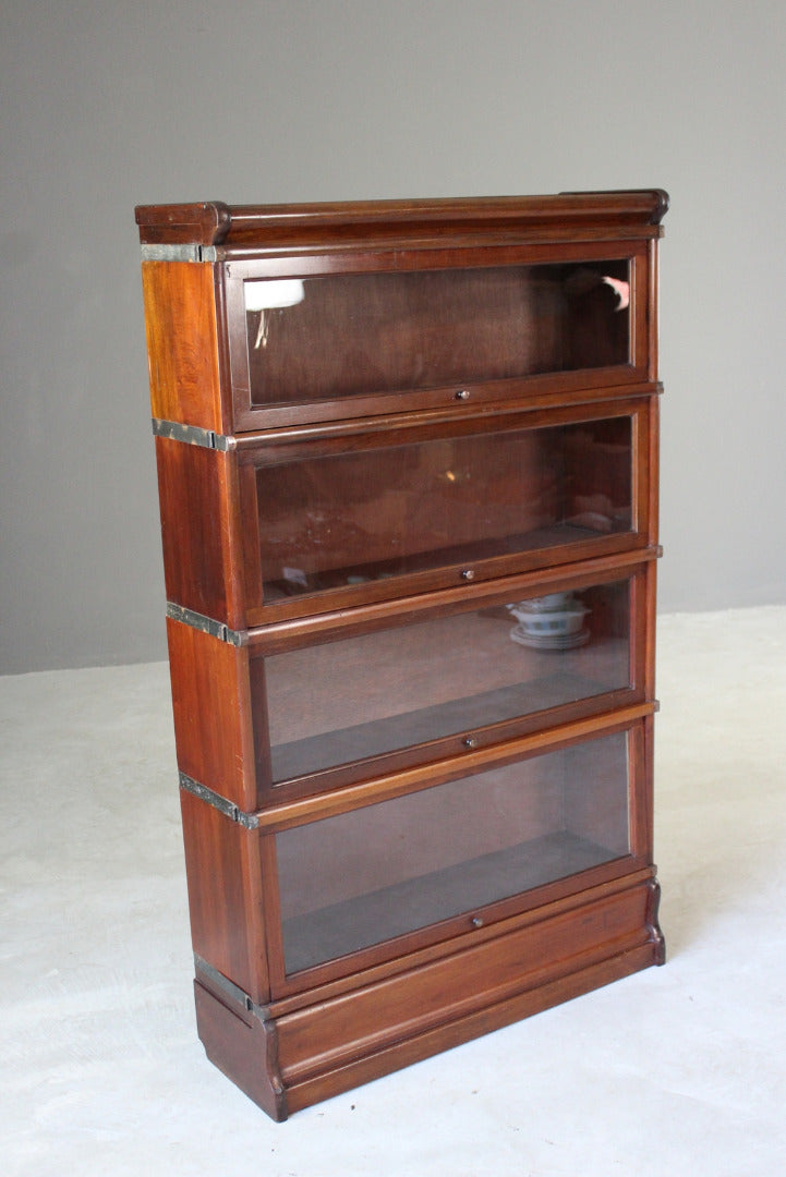 Mahogany Globe Wernicke Bookcase - Kernow Furniture