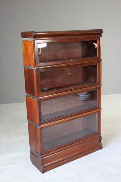 Mahogany Globe Wernicke Bookcase - Kernow Furniture