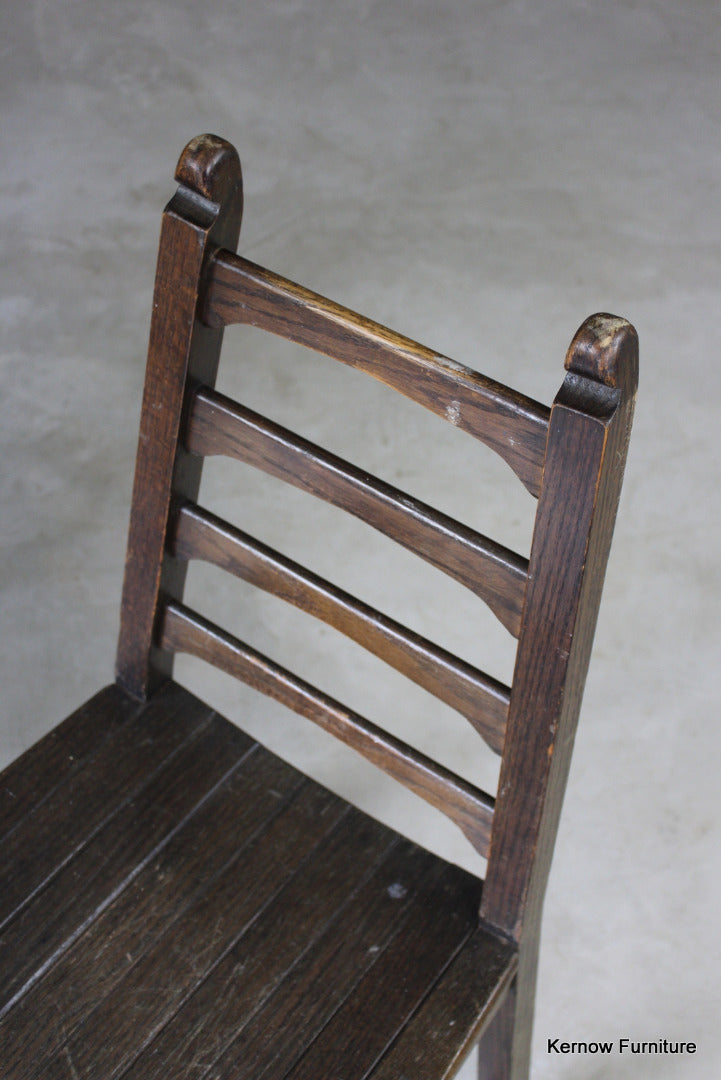 Pair Mid 20th Century Ladderback Chairs - Kernow Furniture