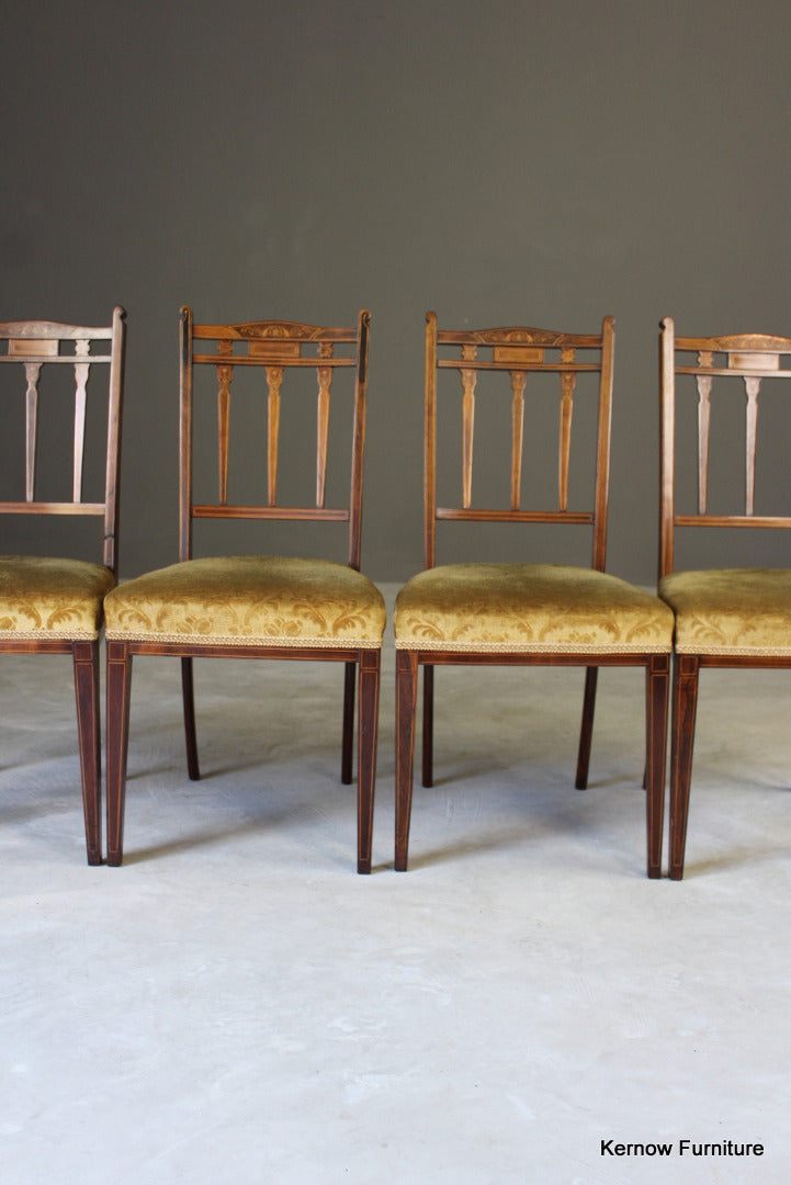 Edwardian Inlaid Rosewood Occasional Chairs - Kernow Furniture