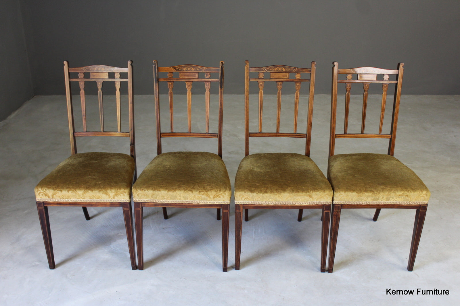 Edwardian Inlaid Rosewood Occasional Chairs - Kernow Furniture