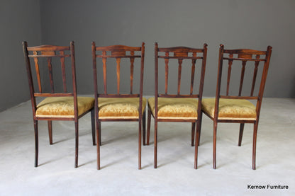 Edwardian Inlaid Rosewood Occasional Chairs - Kernow Furniture