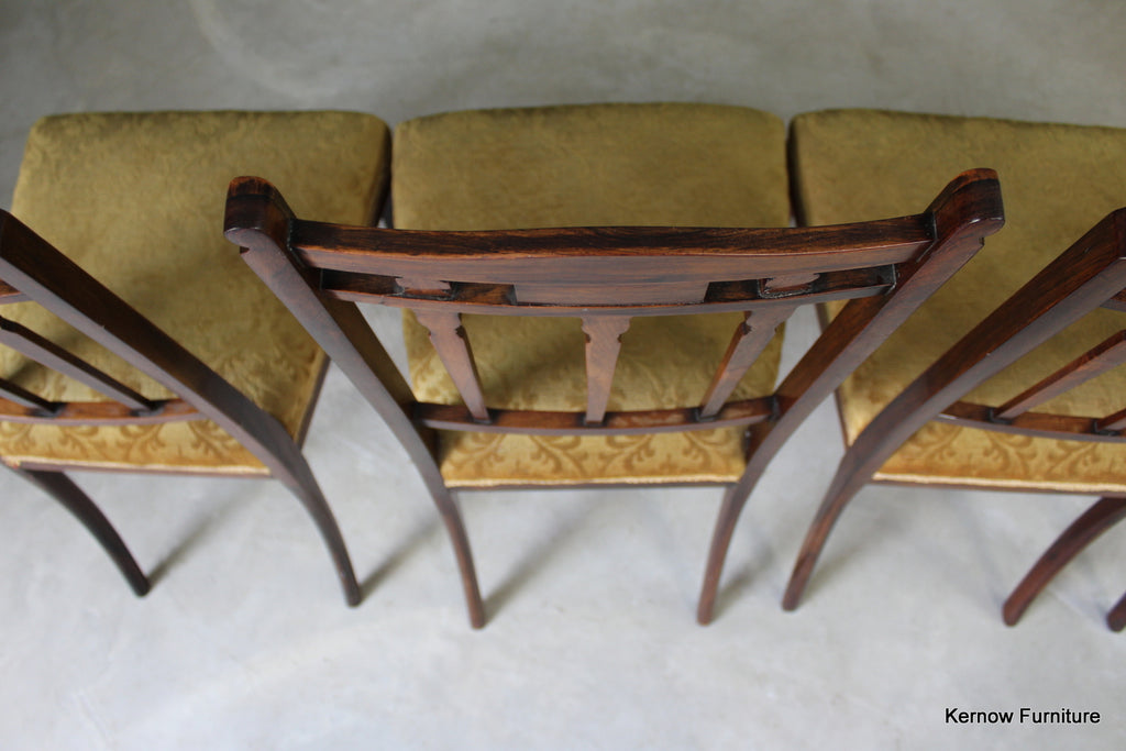 Edwardian Inlaid Rosewood Occasional Chairs - Kernow Furniture