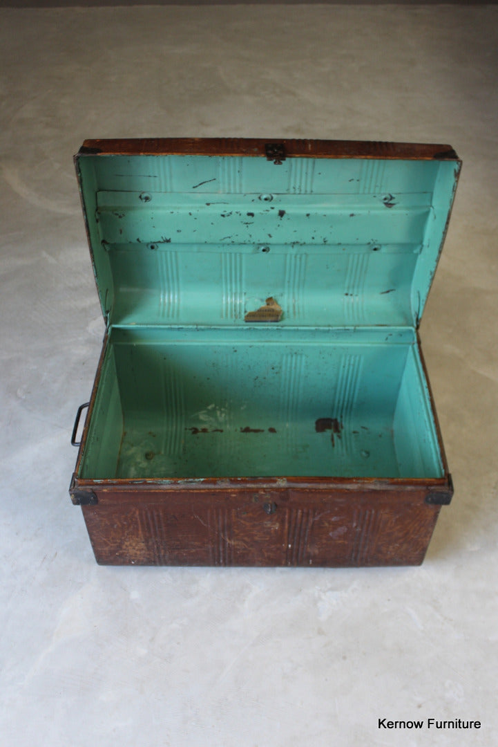 Vintage Tin Trunk - Kernow Furniture