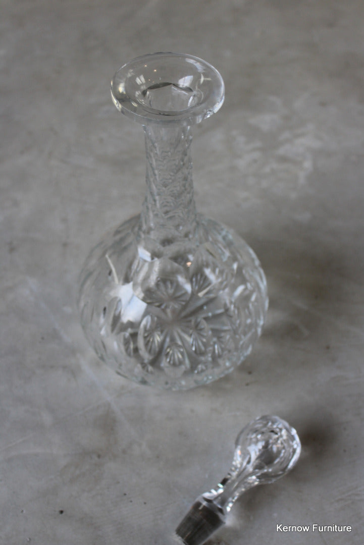 Antique Cut Glass Decanter - Kernow Furniture