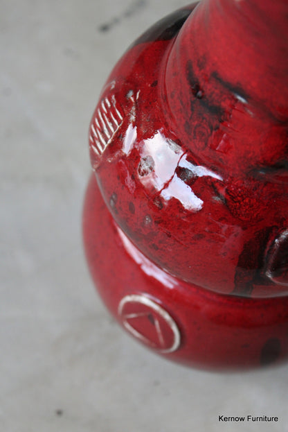 Red Pottery Lamp - Kernow Furniture