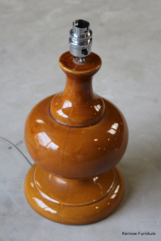 Tan Pottery Lamp - Kernow Furniture