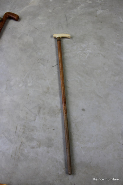 Vintage Bone Handle Walking Cane - Kernow Furniture