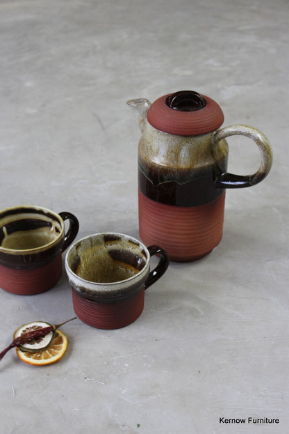 Retos Glazed Tea Pot & Mugs - Kernow Furniture