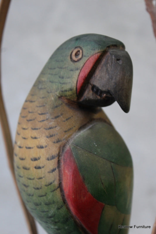 Vintage Wooden Parrot - Kernow Furniture