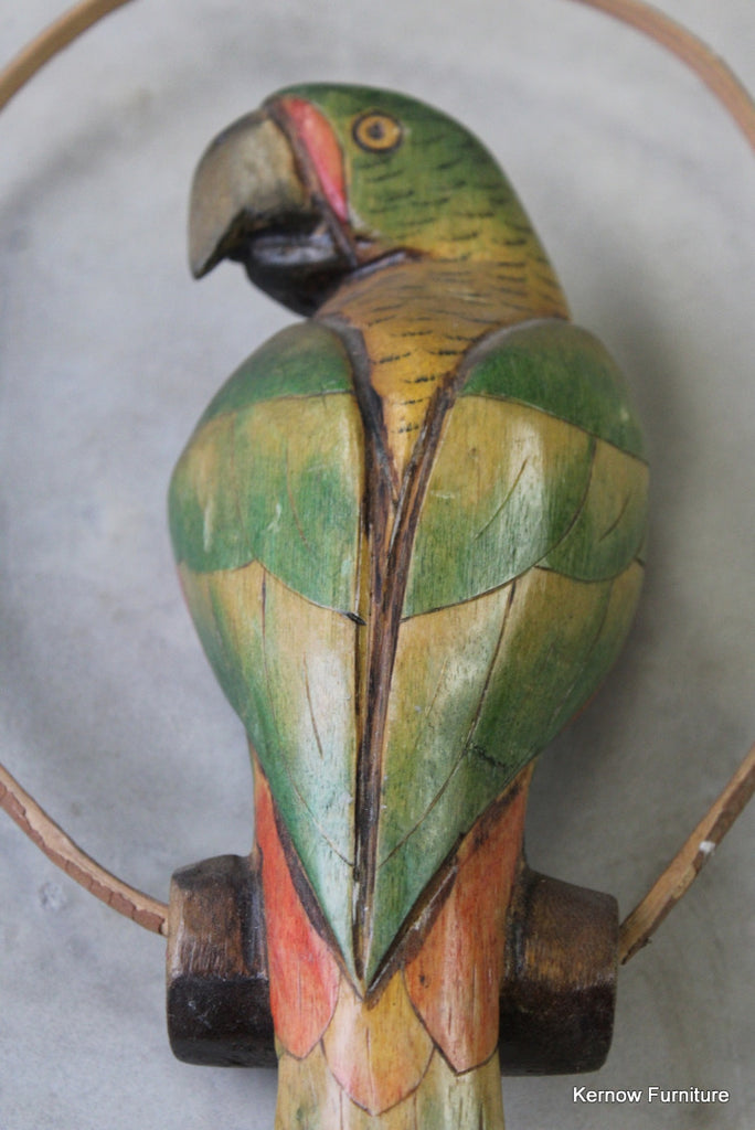 Vintage Wooden Parrot - Kernow Furniture