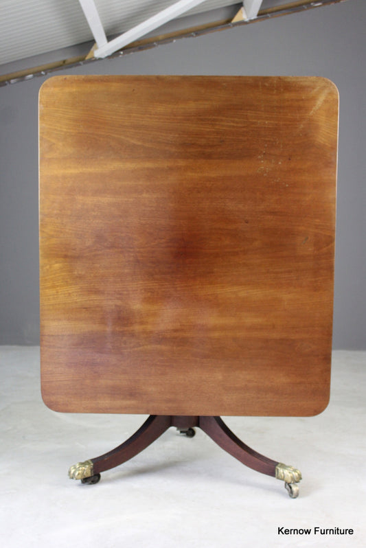 Antique Mahogany Tilt Top Breakfast Table - Kernow Furniture