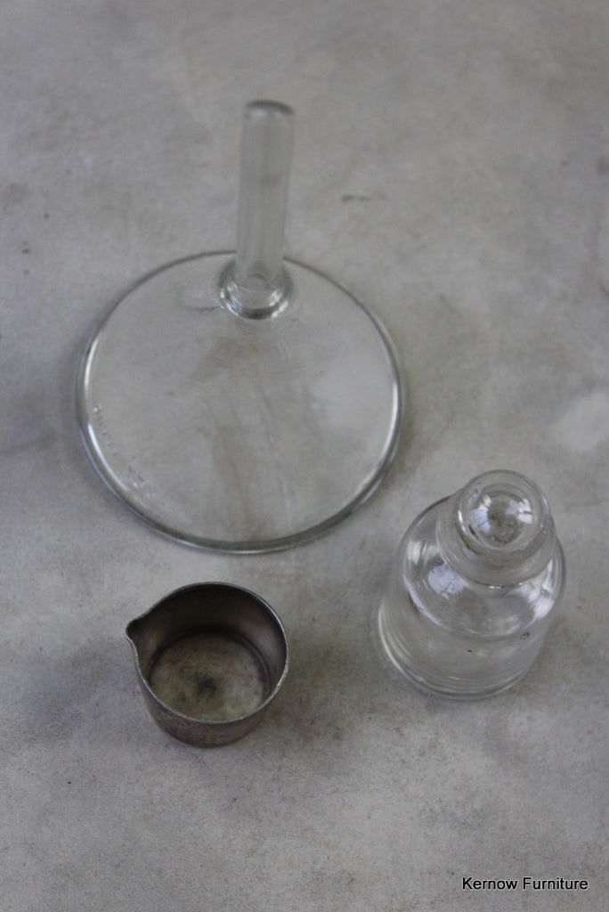 Small Glass Funnel & Bottle - Kernow Furniture