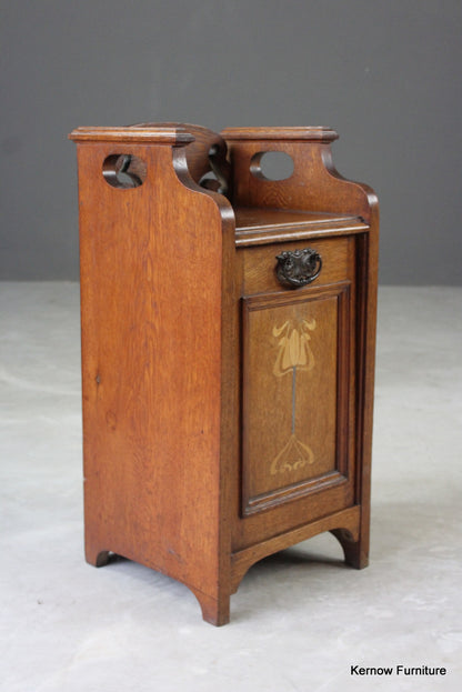 Art Nouveau Oak Coal Scuttle - Kernow Furniture