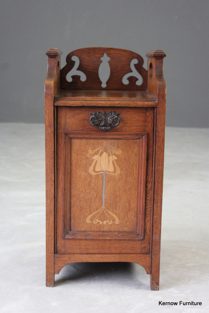 Art Nouveau Oak Coal Scuttle - Kernow Furniture