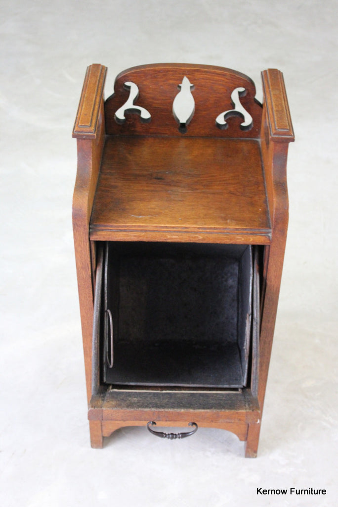 Art Nouveau Oak Coal Scuttle - Kernow Furniture