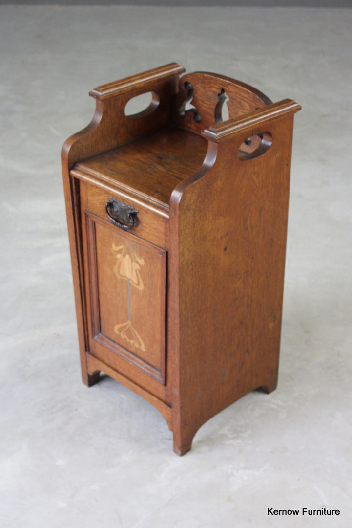 Art Nouveau Oak Coal Scuttle - Kernow Furniture