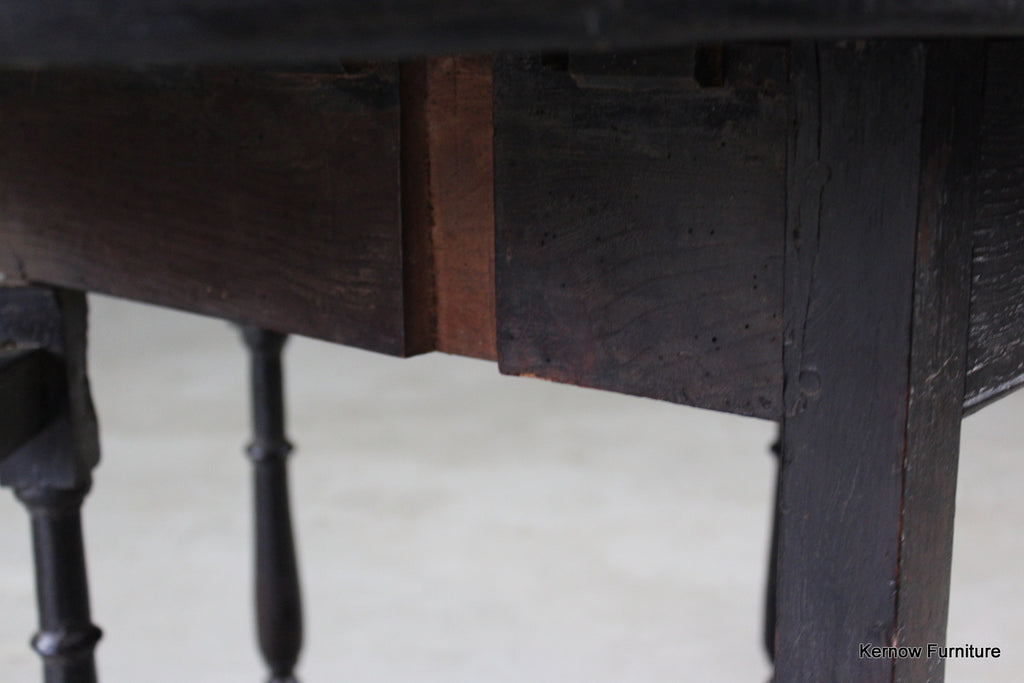 Ebonised Oak Drop Leaf Occasional Table - Kernow Furniture