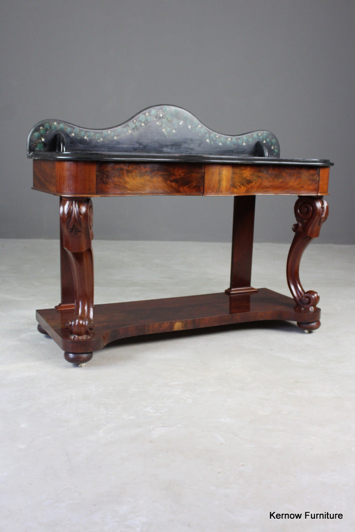 Antique Mahogany  & Slate Washstand - Kernow Furniture