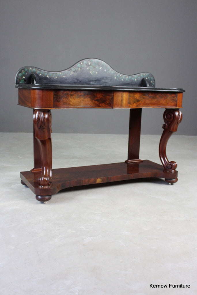 Antique Mahogany  & Slate Washstand - Kernow Furniture