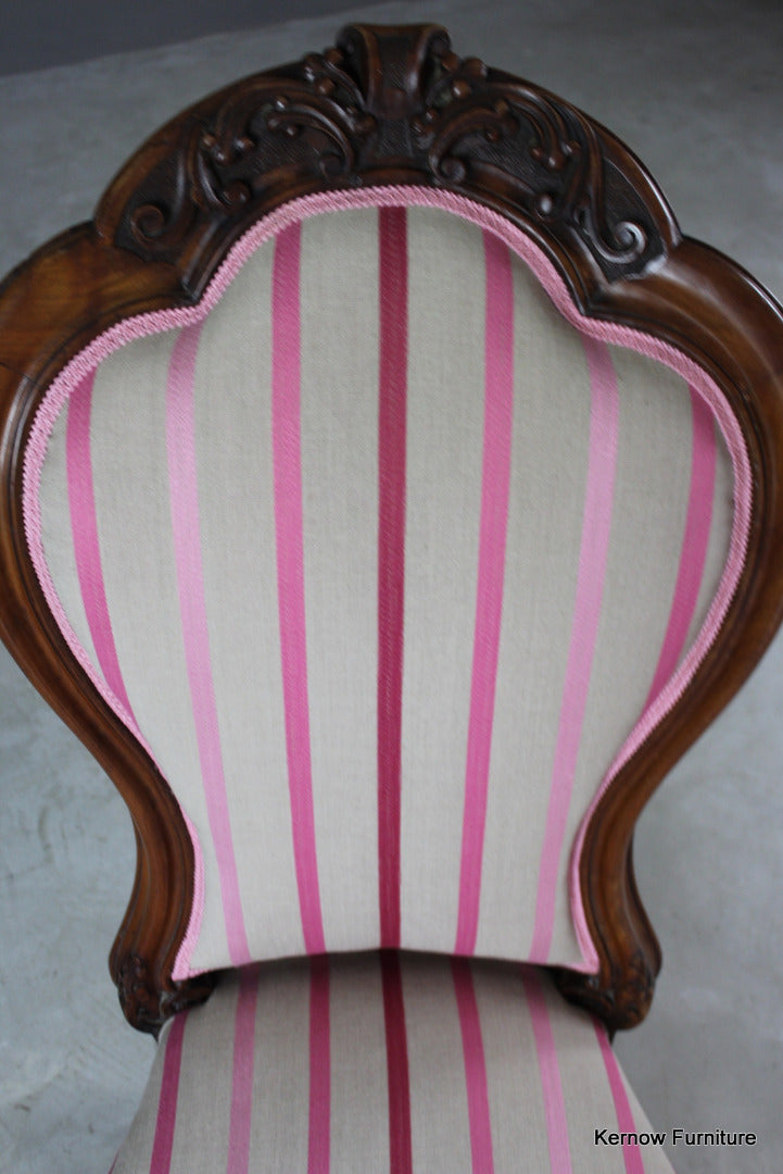 Victorian Upholstered Salon Chair - Kernow Furniture