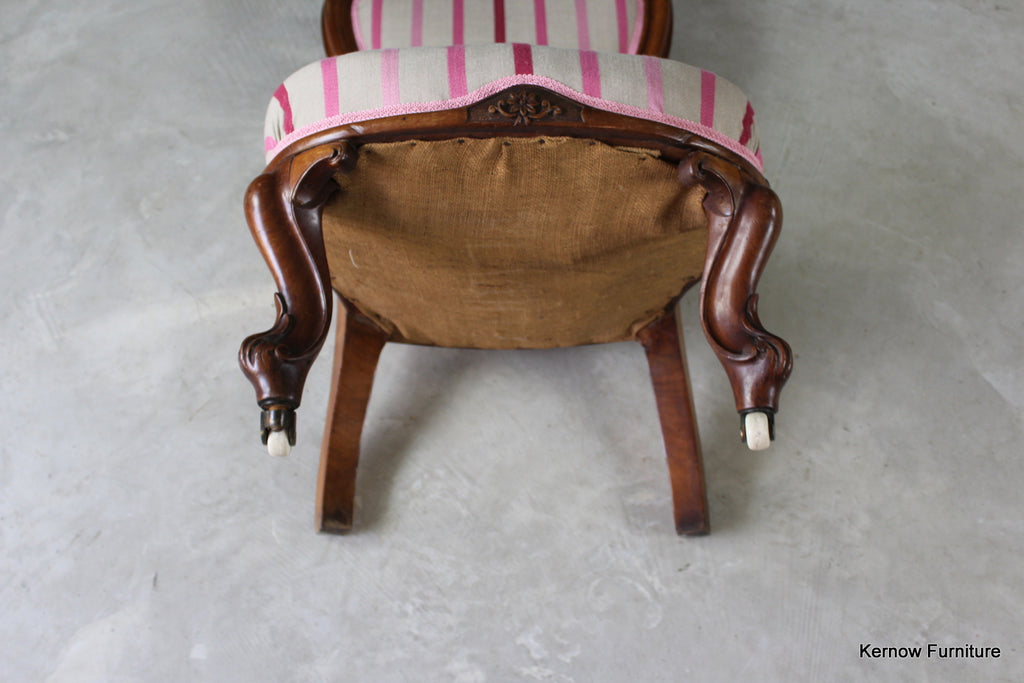 Victorian Upholstered Salon Chair - Kernow Furniture