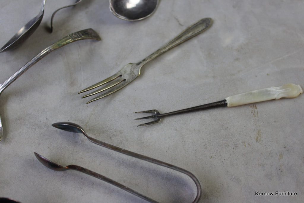 Assorted Vintage EPNS Spoons Forks - Kernow Furniture