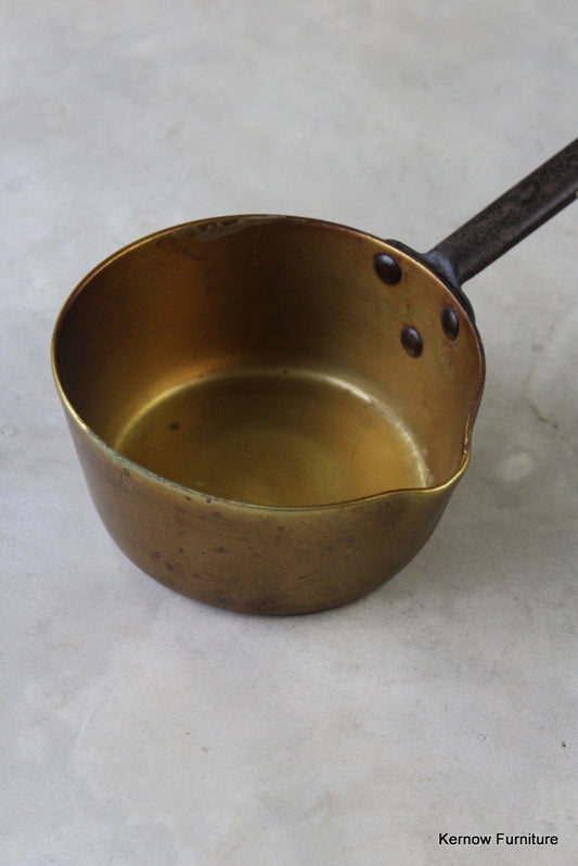 Victorian Brass Saucepan - Kernow Furniture