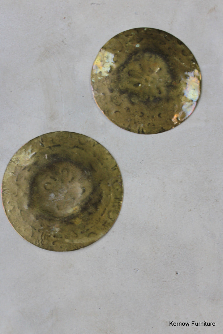 Pair Brass Discs - Kernow Furniture