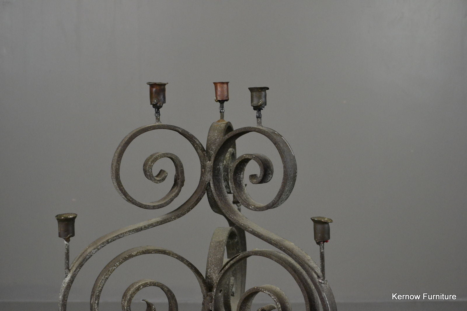 Scrolled Wrought Iron Large Candelabra - Kernow Furniture