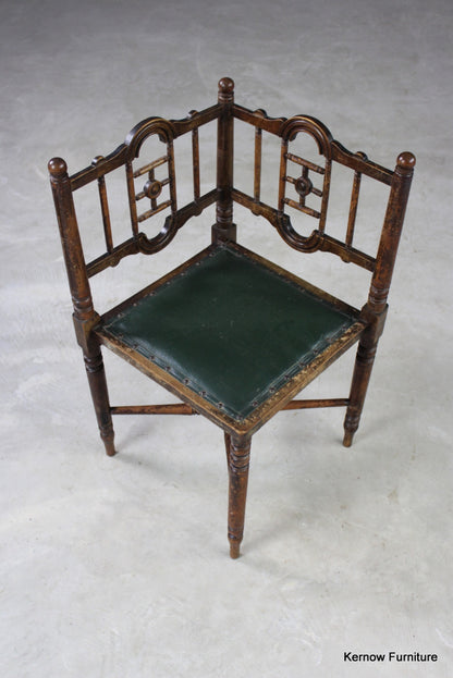 Victorian Aesthetic Movement Corner Chair - Kernow Furniture