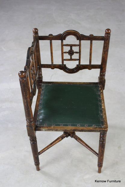 Victorian Aesthetic Movement Corner Chair - Kernow Furniture