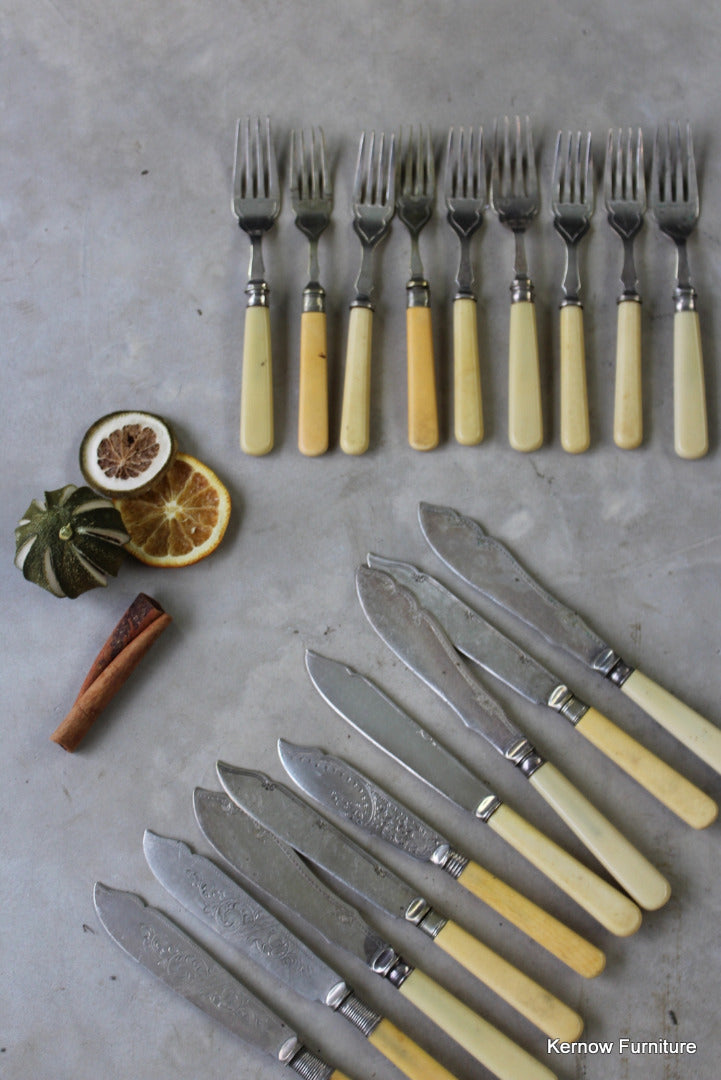 Vintage Fish Knives & Forks - Kernow Furniture