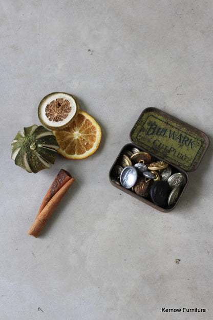 Vintage Tin of Assorted Railway Buttons - Kernow Furniture