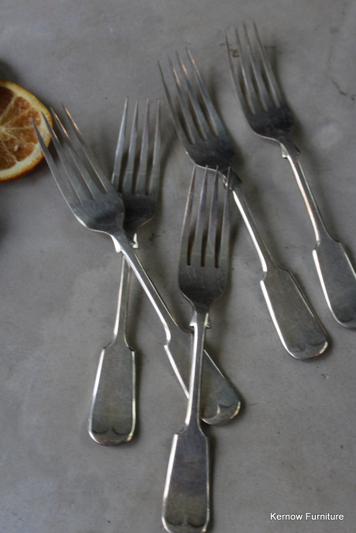 4 Vintage EPNS Forks - Kernow Furniture