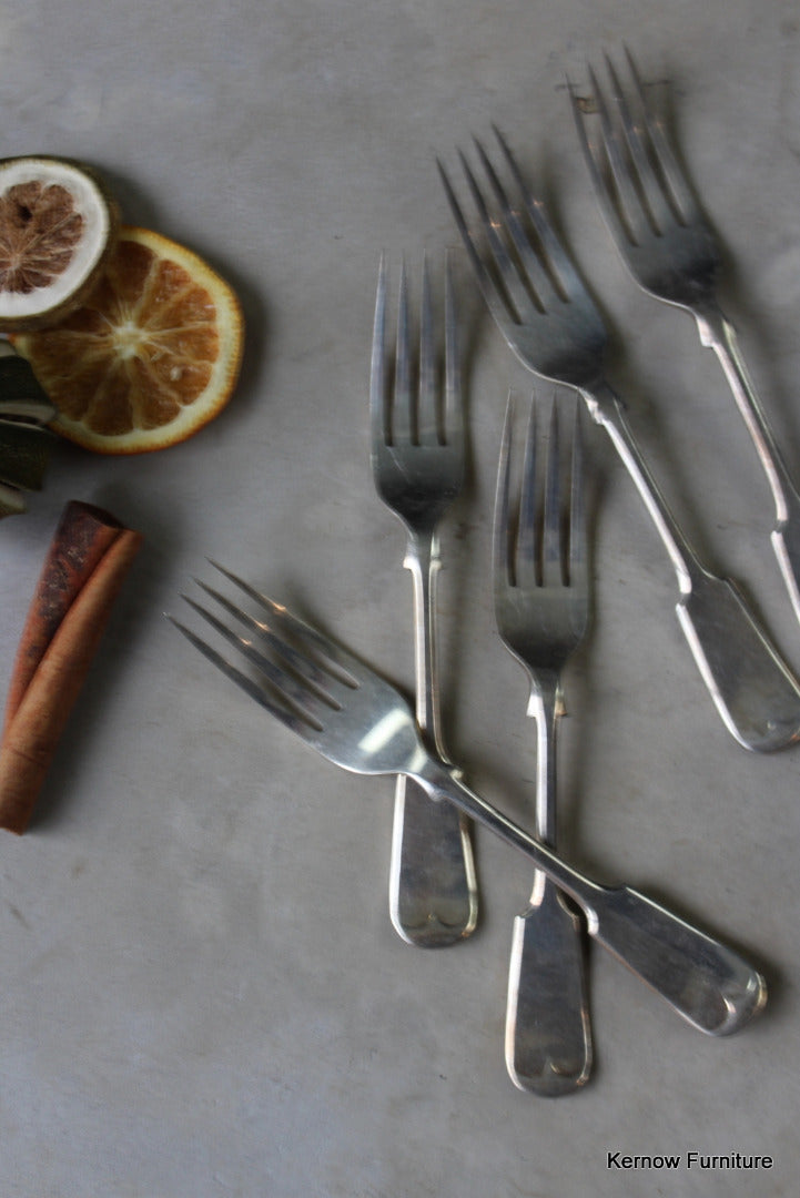 4 Vintage EPNS Forks - Kernow Furniture