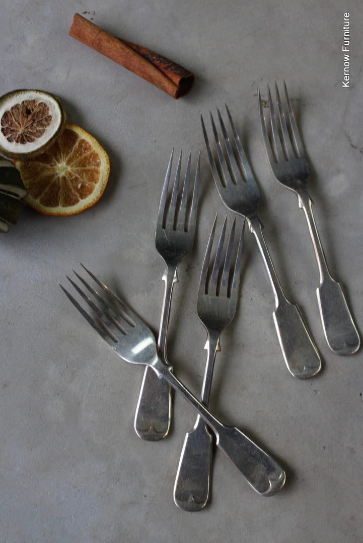 4 Vintage EPNS Forks - Kernow Furniture