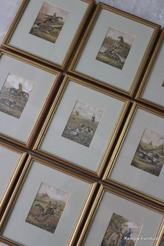 Set 9 Hunting Prints - Kernow Furniture