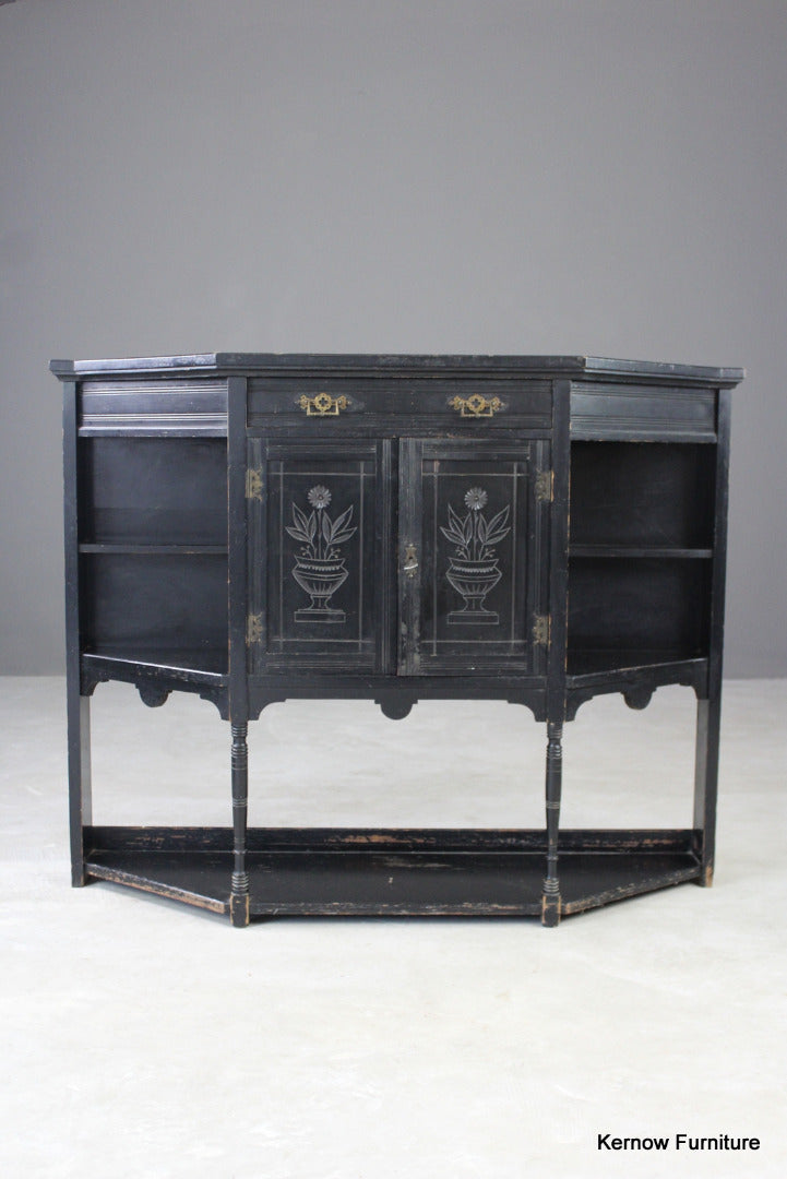 Victorian Ebonised Sideboard - Kernow Furniture