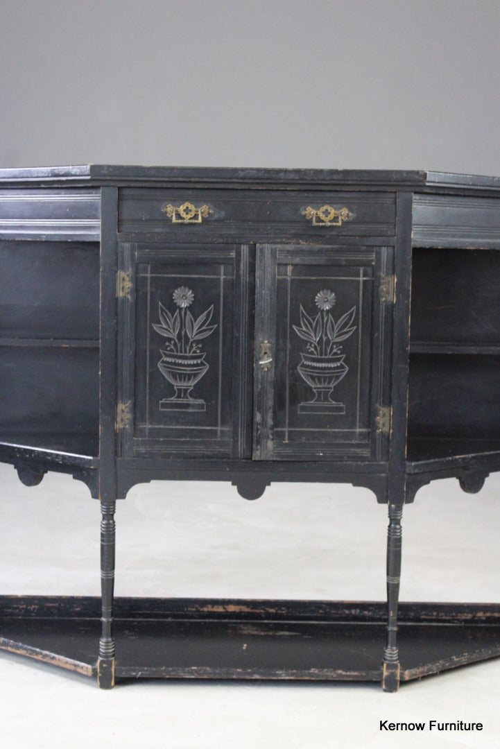 Victorian Ebonised Sideboard - Kernow Furniture