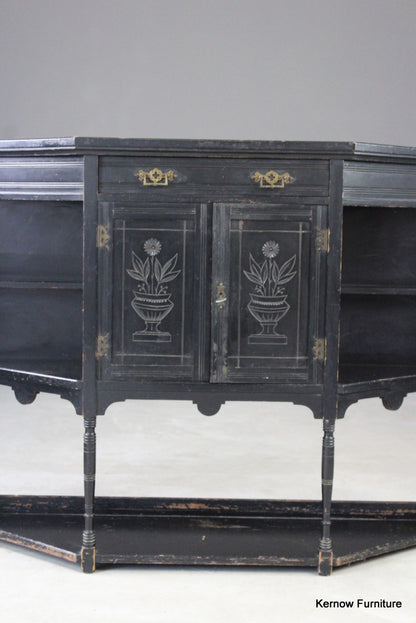 Victorian Ebonised Sideboard - Kernow Furniture