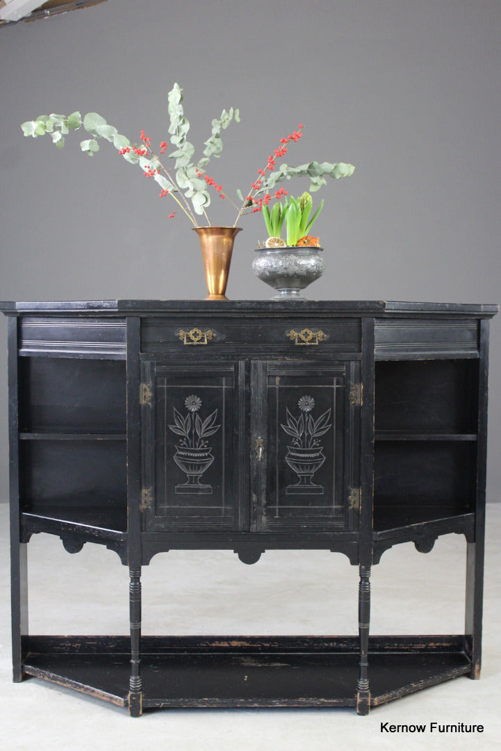 Victorian Ebonised Sideboard - Kernow Furniture