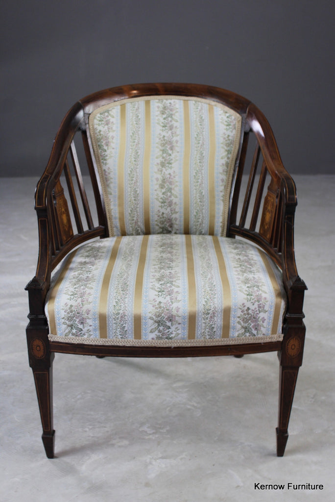 Victorian Rosewood Tub Chair - Kernow Furniture