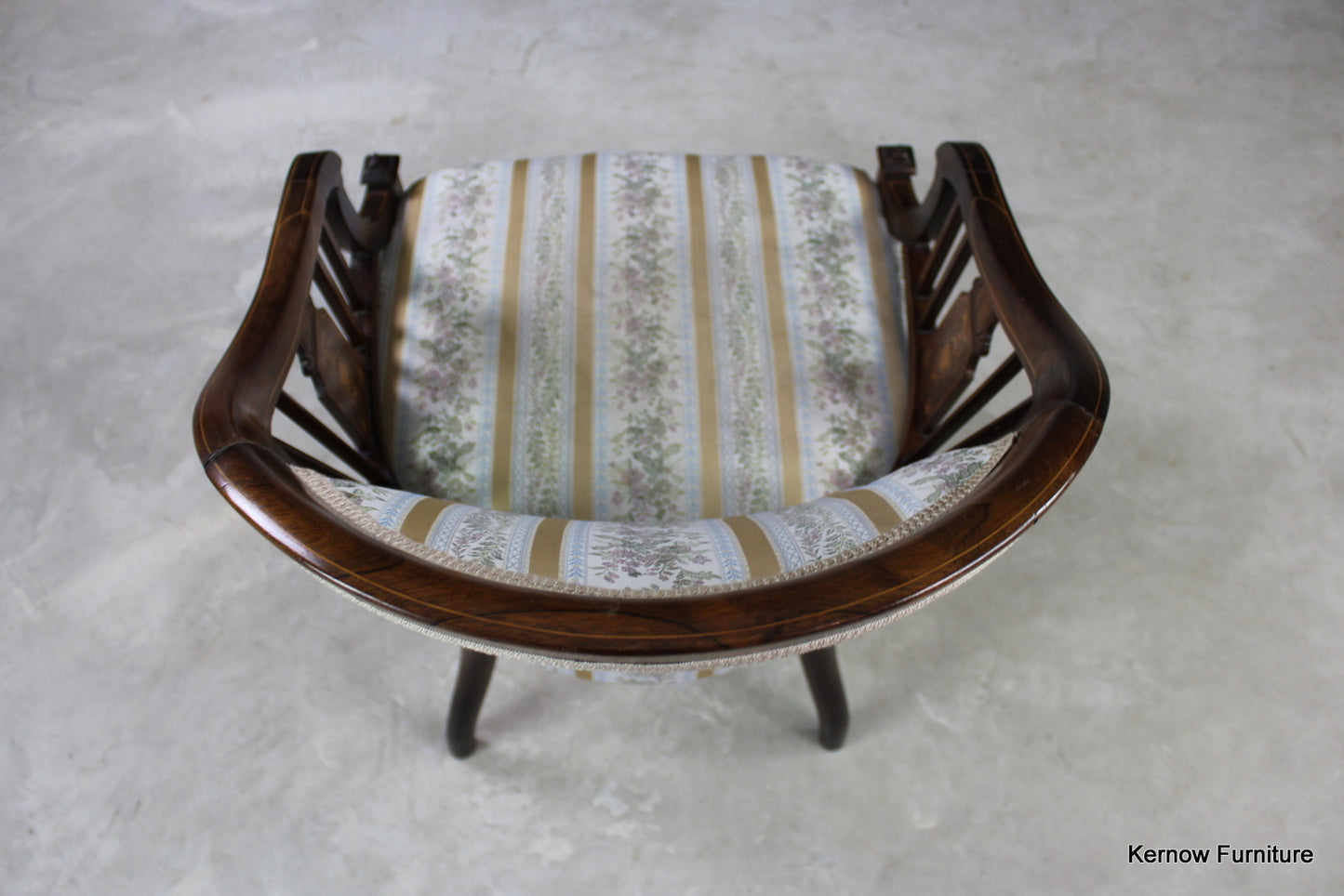 Victorian Rosewood Tub Chair - Kernow Furniture