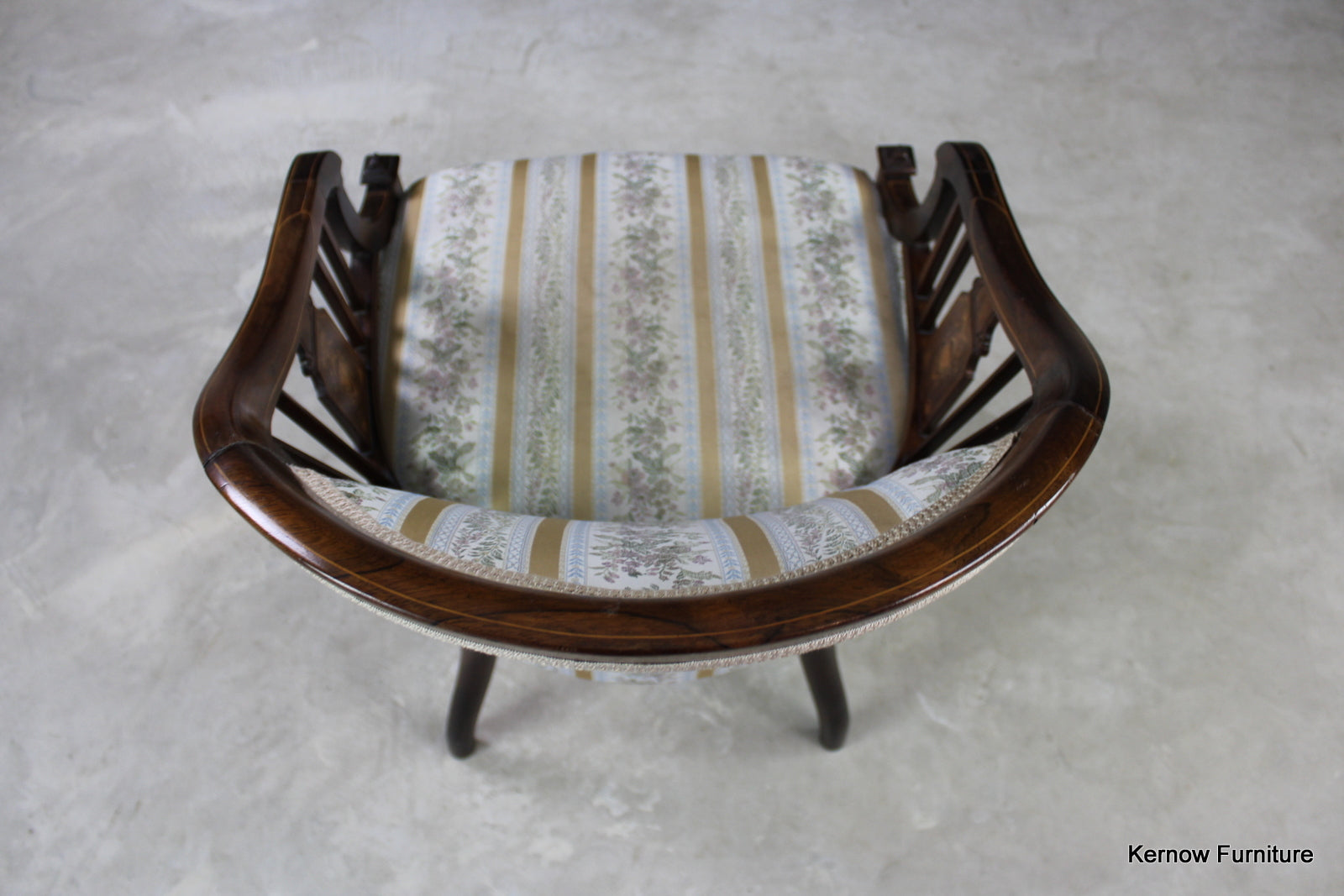 Victorian Rosewood Tub Chair - Kernow Furniture